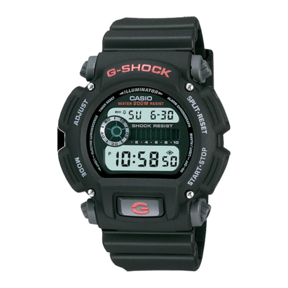 Casio G-Shock DW-9052-1VDR 運動防水手錶 — official product image