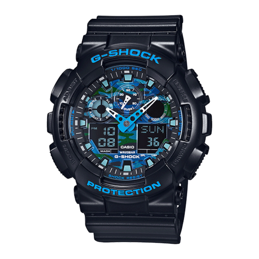 Casio G-Shock GA-100CB-1ADR 運動防水手錶 — official product image