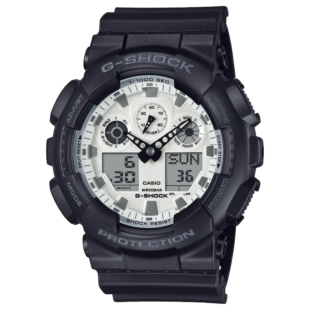 Casio G-Shock GA-100WD-1ADR 運動防水手錶 — official product image