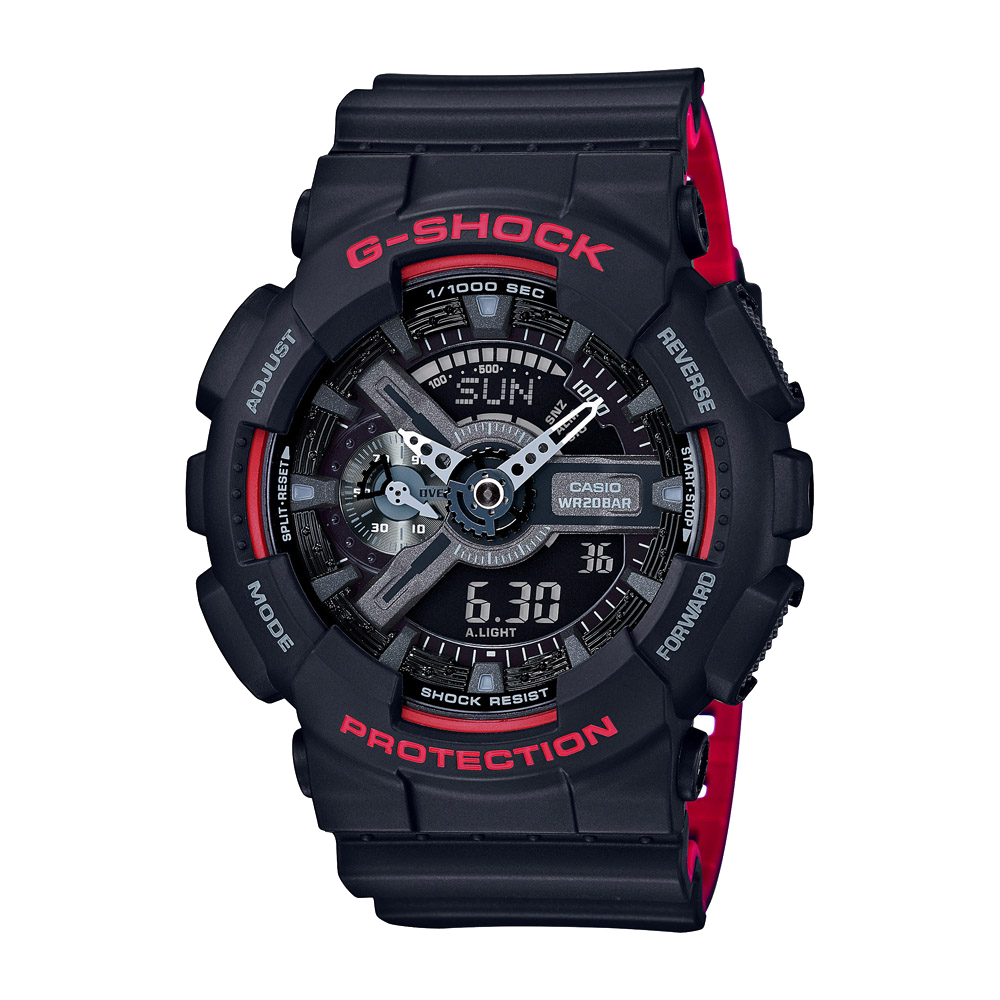 Casio G-Shock GA-110HR-1ADR 運動防水手錶 — official product image