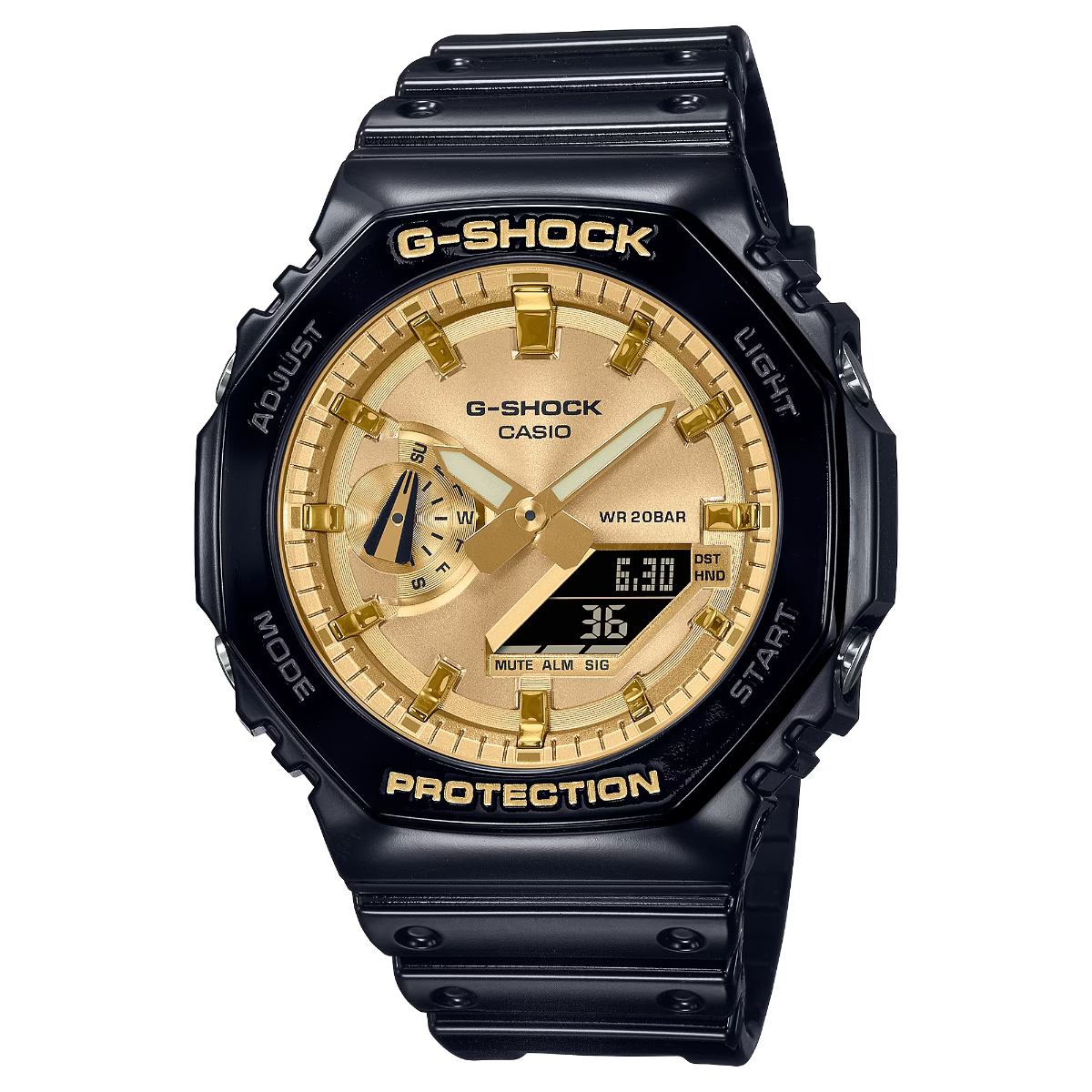 Casio G-Shock GA-2100GB-1ADR 運動防水手錶 — official product image