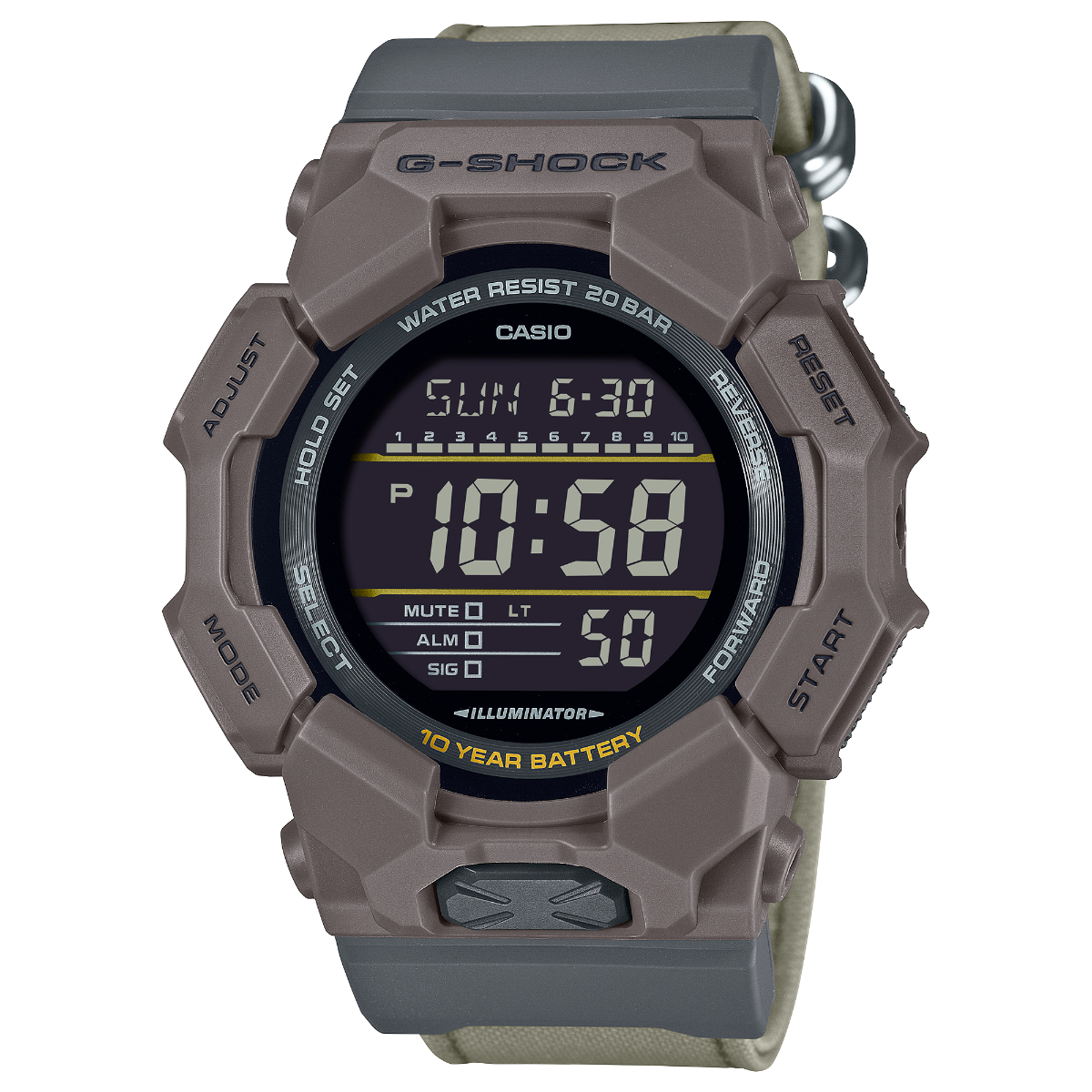 Casio G-Shock GD-010CE-5DR 運動防水手錶 — official product image