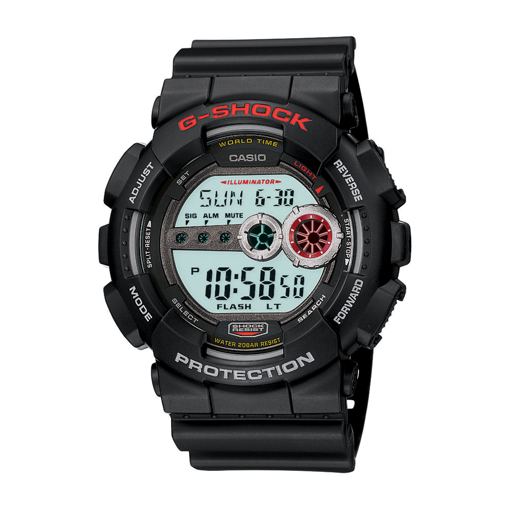Casio G-Shock GD-100-1ADR 運動防水手錶 — official product image