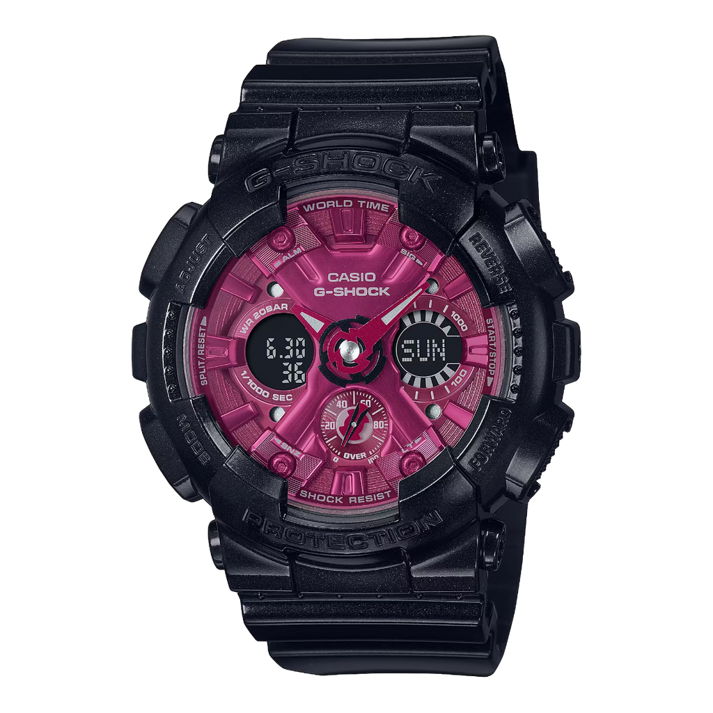 Casio G-Shock GMA-S120RB-1ADR 運動防水手錶 — official product image
