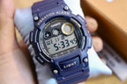 Digi Bear Casio Collection W-735H-2AVDF blue digital quartz watch with vibration alarm and Super Illuminator feature