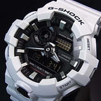 Digi Bear Casio G-Shock GA-700-7ADR white resin sports watch with a rugged shock-resistant analog-digital display