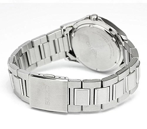 Digi Bear Seiko SBPN069 classic series watch featuring a silver stainless steel bracelet and case back view