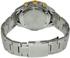 Digi Bear Seiko SSB156P1 classic series chronograph watch showing the stainless steel case back and metal bracelet