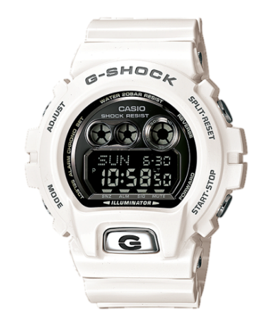 Digi Bear Casio G-Shock GD-X6900FB-7DR white resin digital sports watch with shock-resistant design